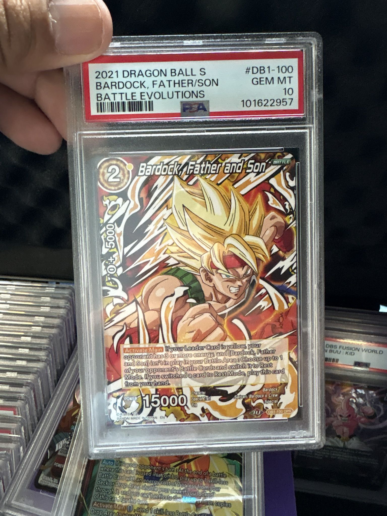 2021 DRAGON BALL S BARDOCK, FATHER/SON PSA 10