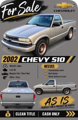 2002 Chevy S10 Regular Cab Short Bed