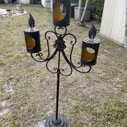 Metal Candle Holder -holiday Or Halloween Decor