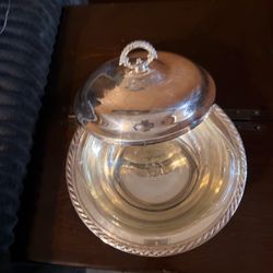 Vintage silver plated serving dish