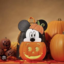 Mickey Mouse  Glow in the Dark Pumpkin Minnie Backpack