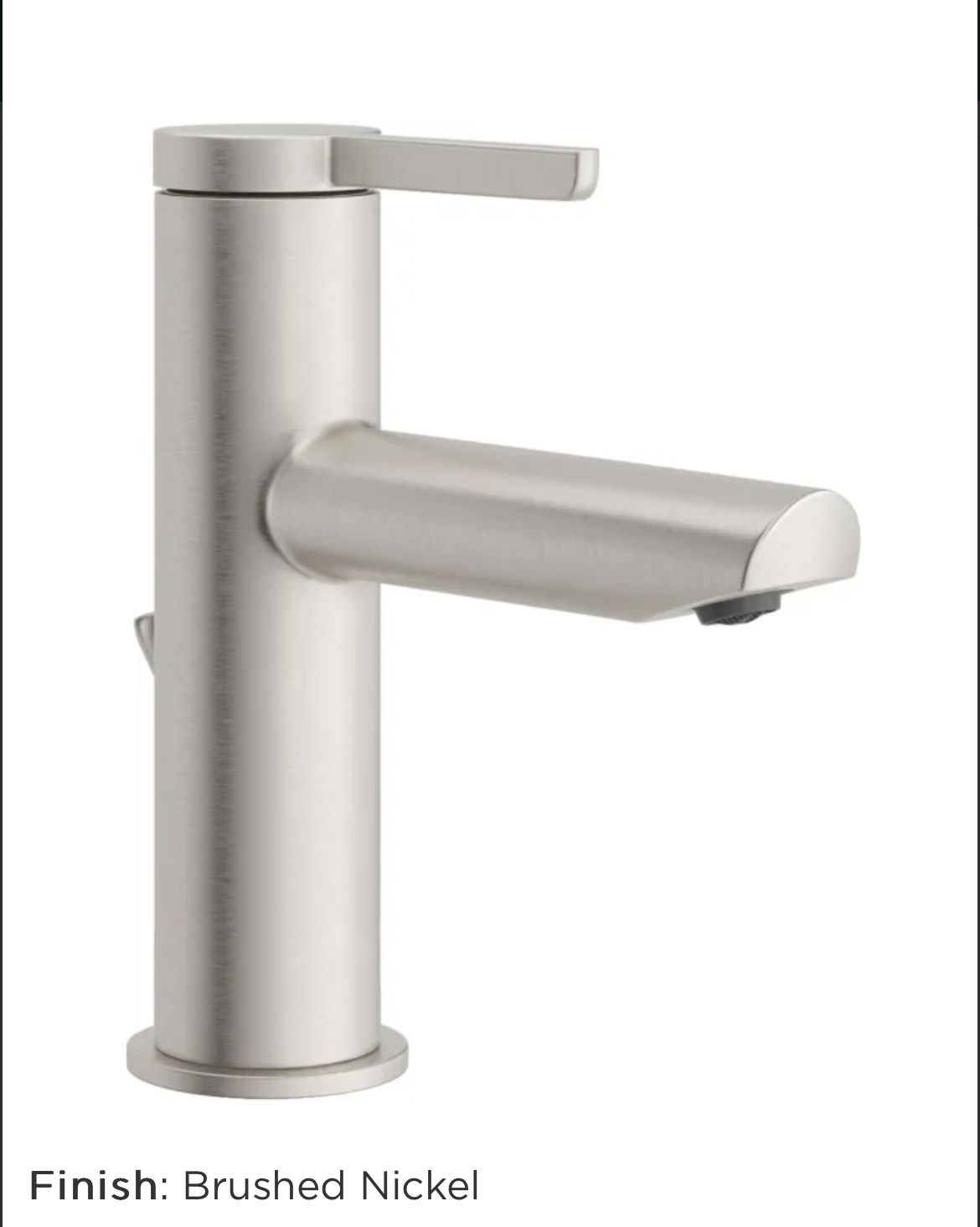#27 / Brush Nickel Single Hole Bathroom Faucet with Pop-Up Drain