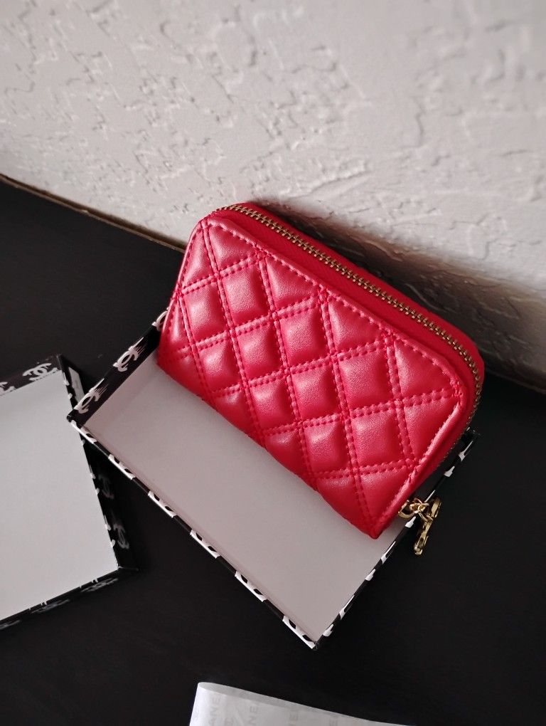 Red Mini Wallet W Box New
