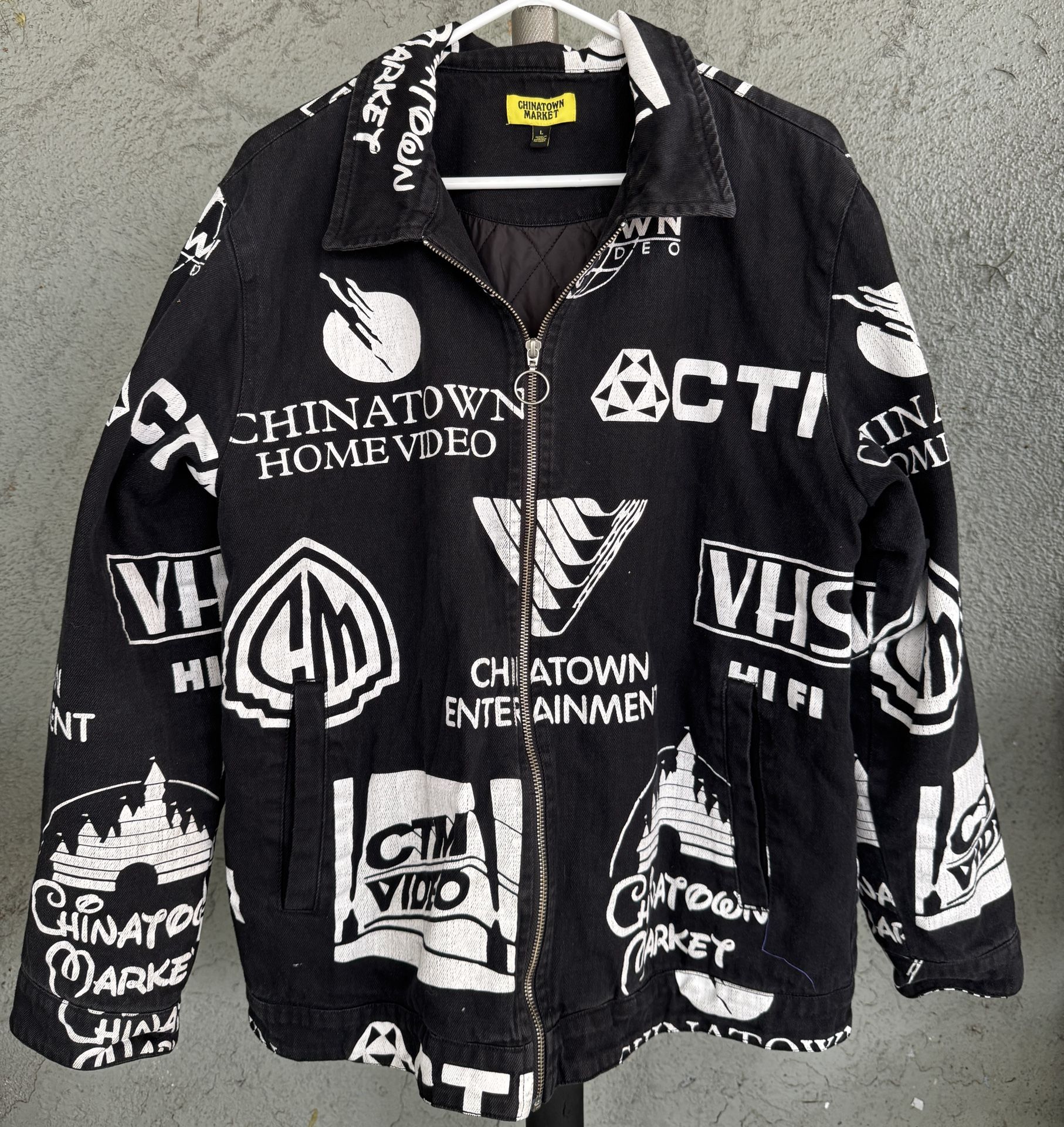 Chinatown market all over print denim jacket
