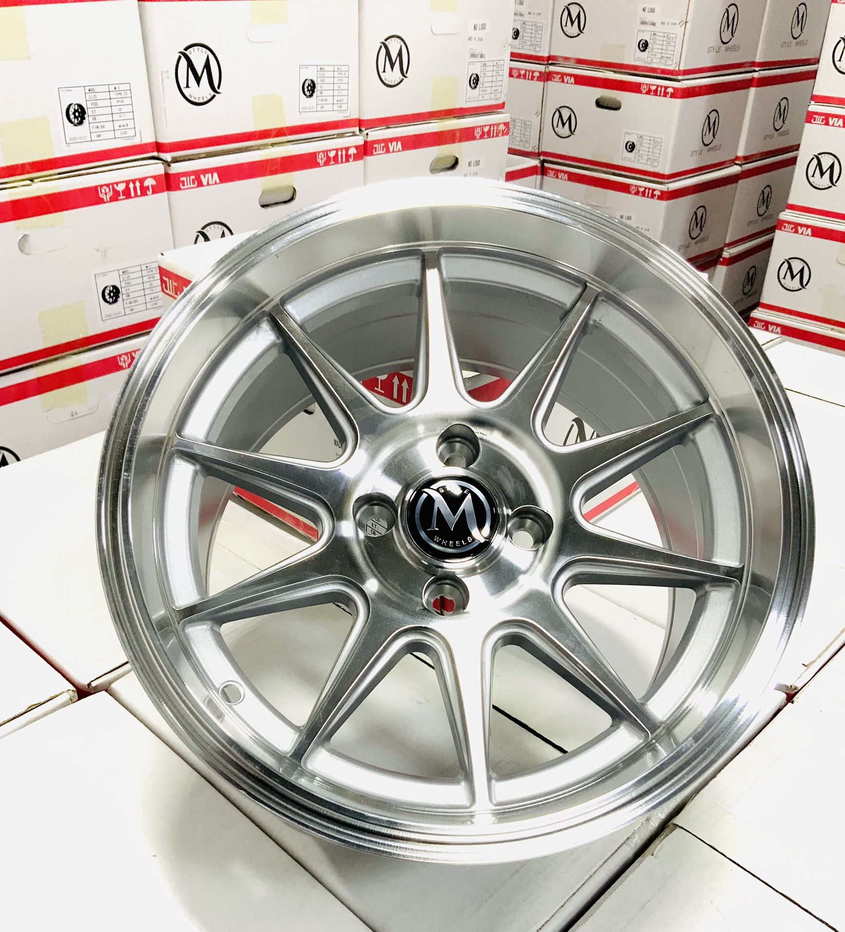 15” Rims 4x100 +20 15x8 All 4 Wheels New $350
