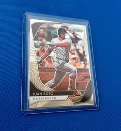 WASHINGTON NATIONALS : JUAN SOTO 2020 PANINI PRIZM base!!! 🔥🔥🔥 number 2 on the MLB.com PHENOMS list!!!