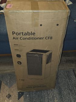 Garvee 8000 BTU Portable Air Conditioner, White, Up to 350 Sq. Ft., Remote Control