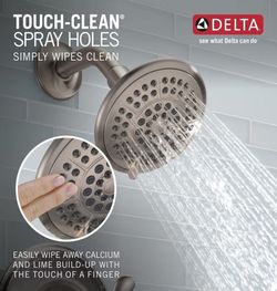 (Brand New in Box)  Delta Faucet Lahara 17 Series Dual-Function Shower Trim Kit with 5-Spray Touch-Clean Shower Head, Stainless T17238-SS (Valve Not I