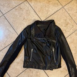 XS Faux Leather Jacket