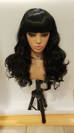 Long Black Wavy Wig