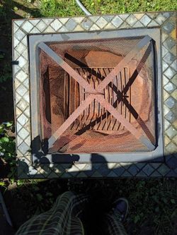 Fire pit. Freshly cleaned a little aged but good to go