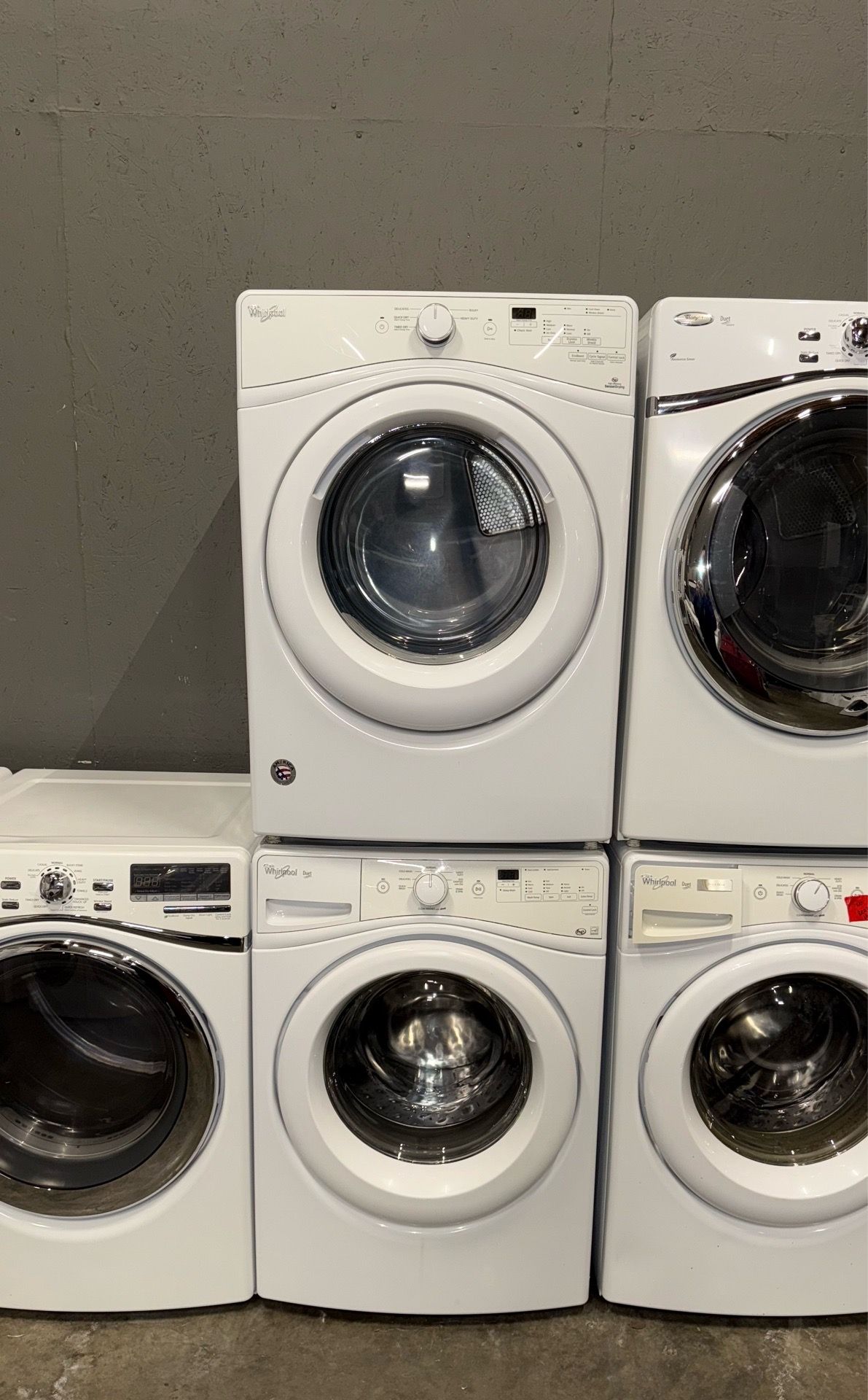 WHIRLPOOL XL CAPACITY WASHER DRYER ELECTRIC SET FREE CURBSIDE DELIVERY