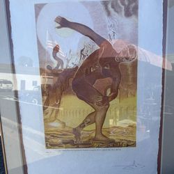 Salvador Dalí “Cosmic Athlete” Limited Edition Framed Print (30/100) – Surrealist Art