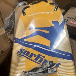 45inch Body Board, Lightweight Bodyboard with 3 Handles Surfboard for Two People, Parent-Child Surfing Board