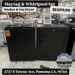 Maytag & Whirlpool Gas Dryer Set 