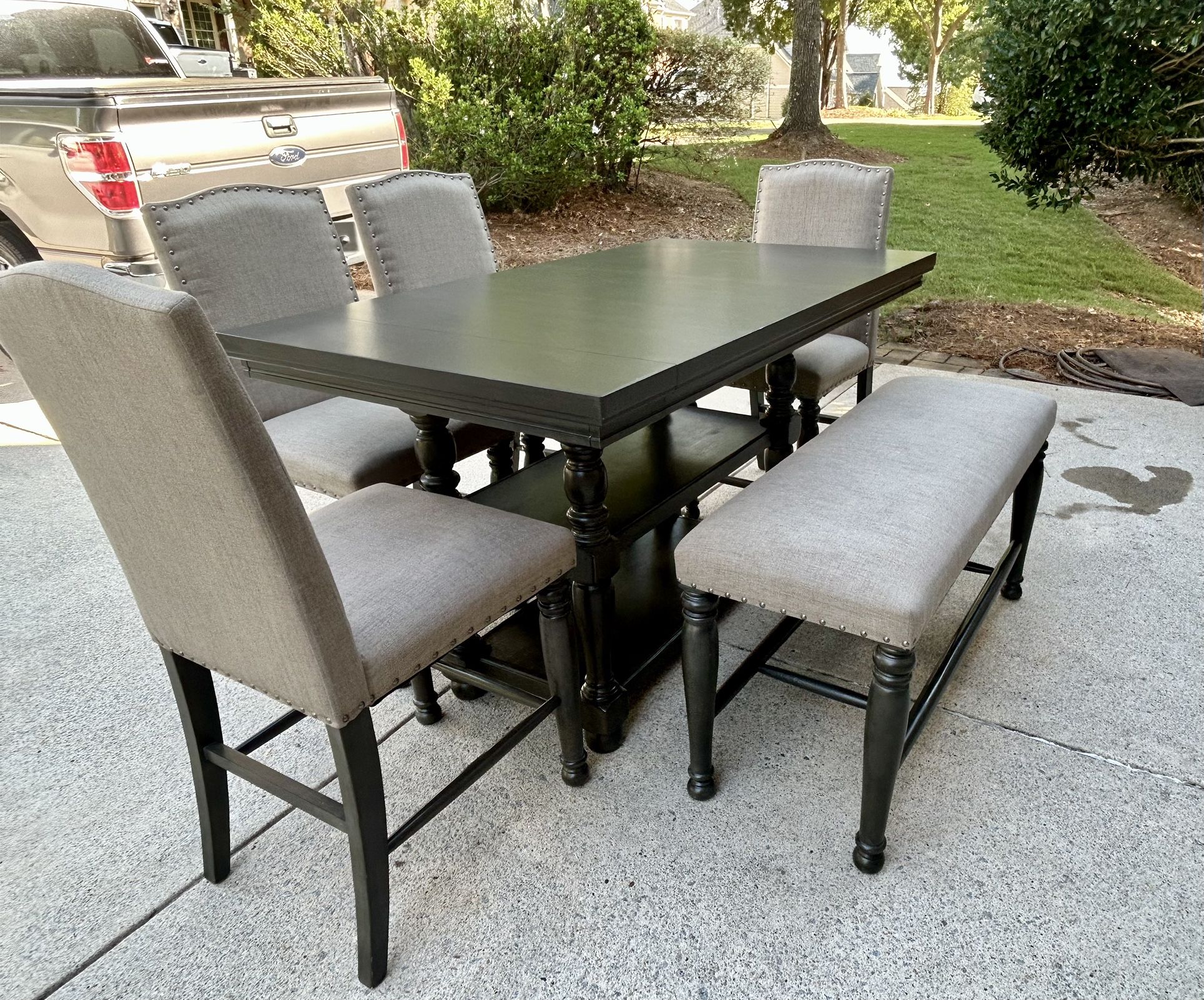 Modern Looking Dining / Kitchen Table With Bench