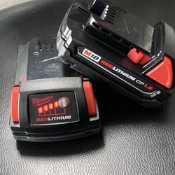 MILWAUKEE RED LITHIUMION M18 CP1.5 BATTERYS 2 NEW $65 FIRM 