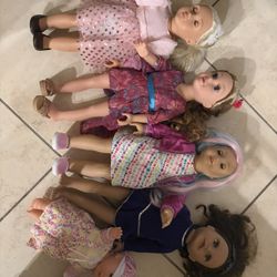 Huge Doll, Doll Clothes, Doll Shoes, & Doll Accessories in their original outfits(3 of the expensive dolls)