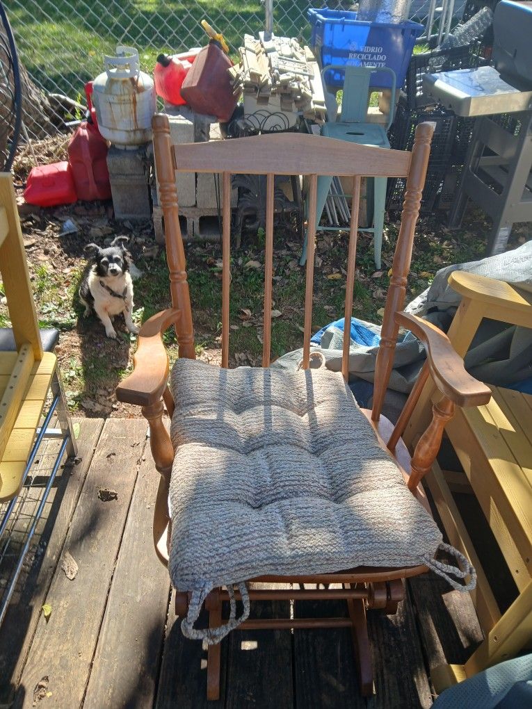 Glider Rocker Solid Wooden Needs New Cushions Only 
