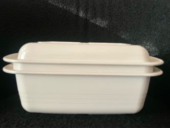 Vintage Tupperware Ultra 21 3/4 Qt Loaf Pan Lid / Shallow Dish (Mold #1746) – Cream