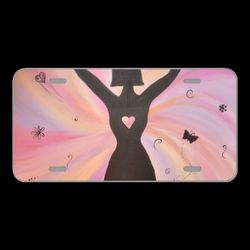 License Plate Novelty Car Front Acrylic Painting Inspiration Love