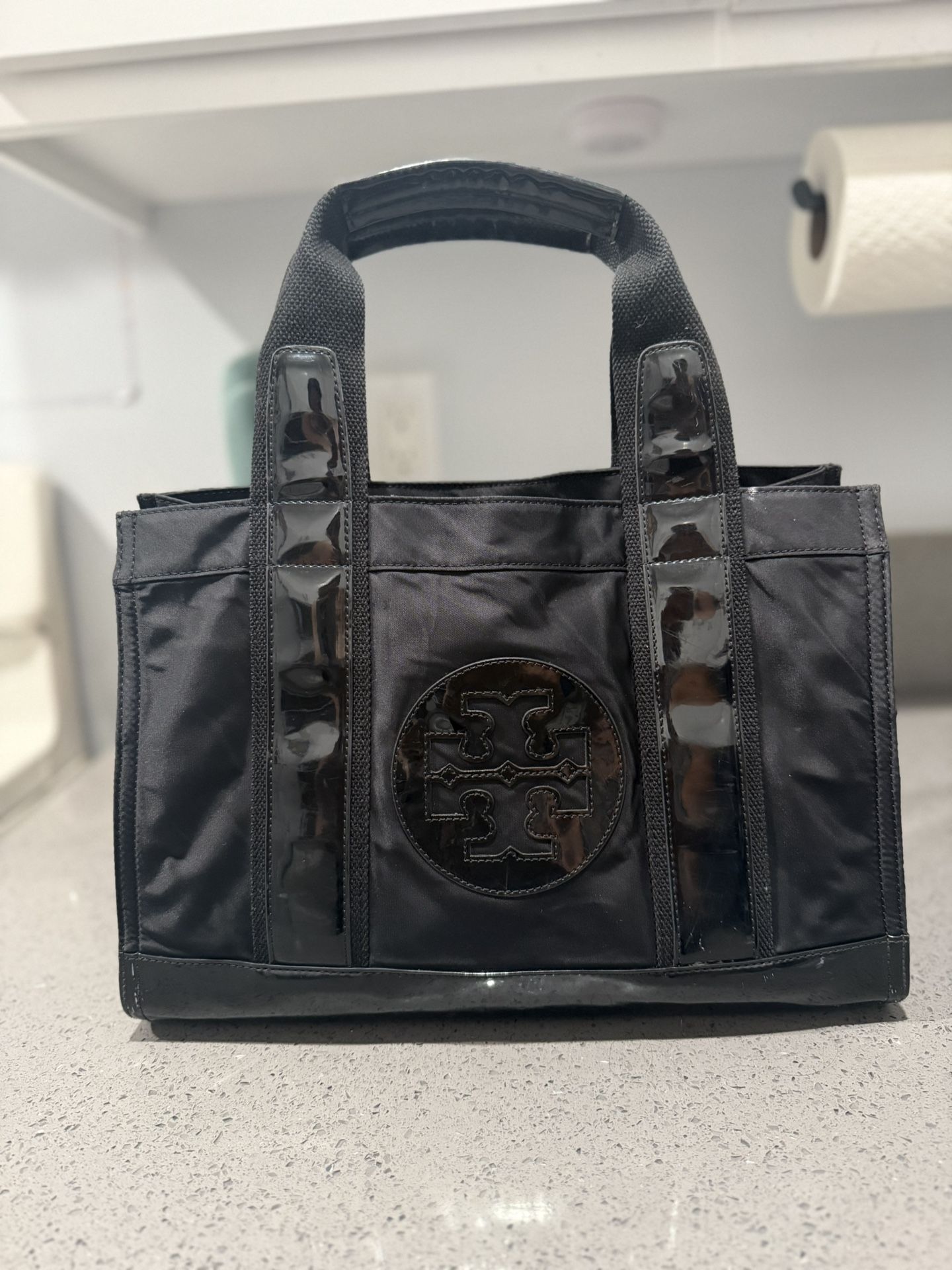 Tory Burch Black Nylon Tote Bag