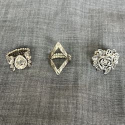 Stretchy Lot Of 3 Rings 