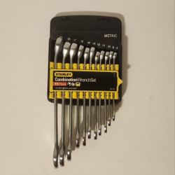 Stanley 11 Piece Metric Combination Wrench Set 85-741 Sizes 8-19 With Brand New 