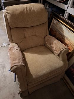 Beige Fabric Recliner Chair