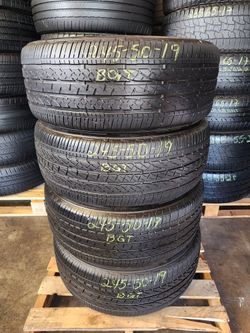 245 50R 19 USED TIRES BRIDGESTONE RUN FLAT 2455019 USED TIRES (SET) MOUNT BALANCE INCLUDED