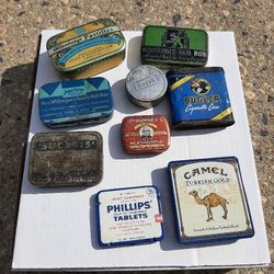  Vintage Advertising Tins Lot 9