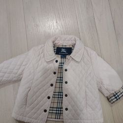 A Used Burberry Toddler Girl Quilt Jacket For 18 Month
