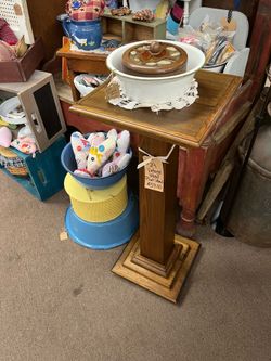 Vintage Wood Plant Stand