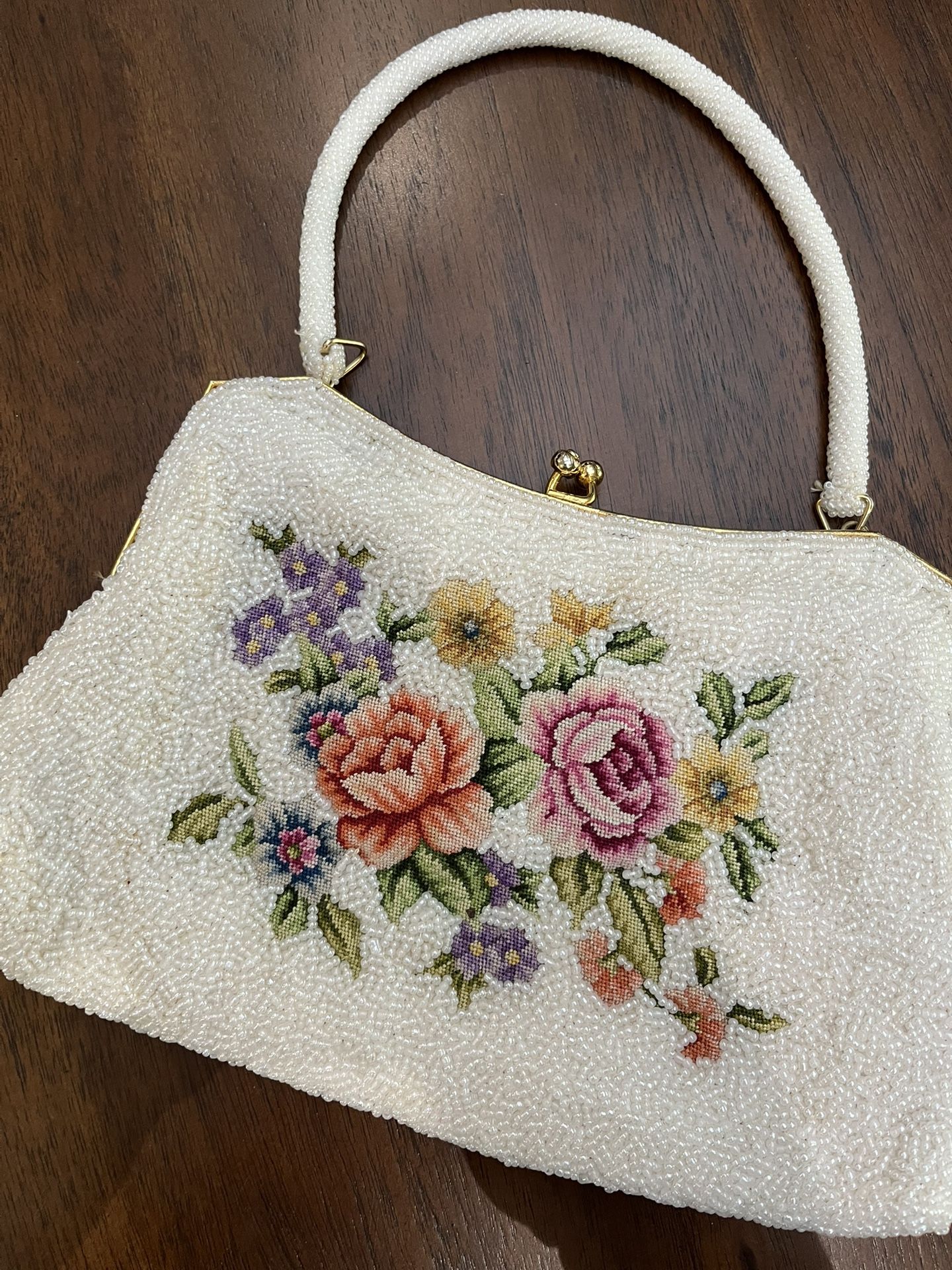 Vintage La Regale Petit Pointe Beaded Clutch