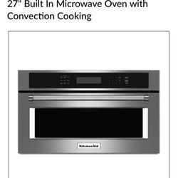 Brand new Kitchen Aid Built In Microwave 