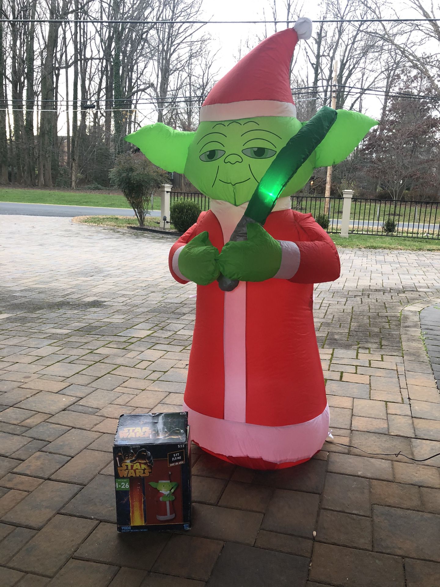 Yoda Santa Inflatable