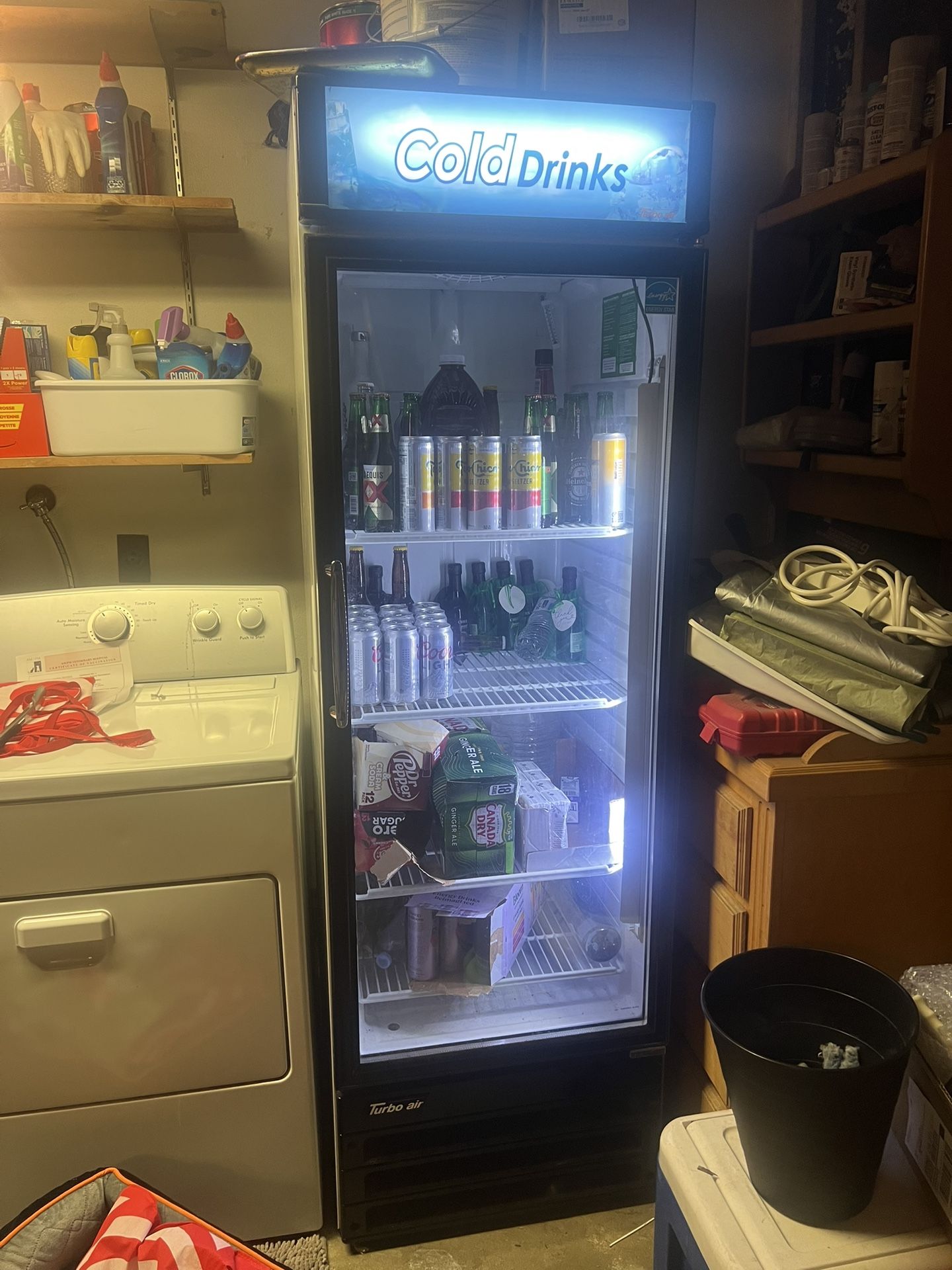 Turbo Air Commercial Glass Door Drink Fridge - Needs Repair for Sale in ...