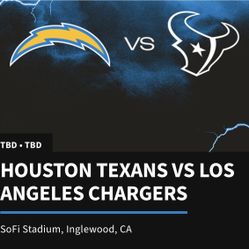 Chargers vs Texans, 12/28 Sunday at Sofi Stadium