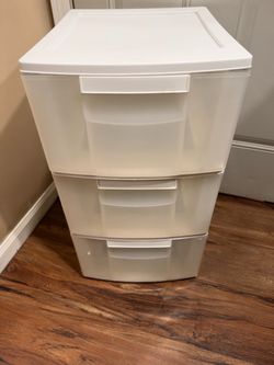 3-Drawer Plastic Storage Cart White