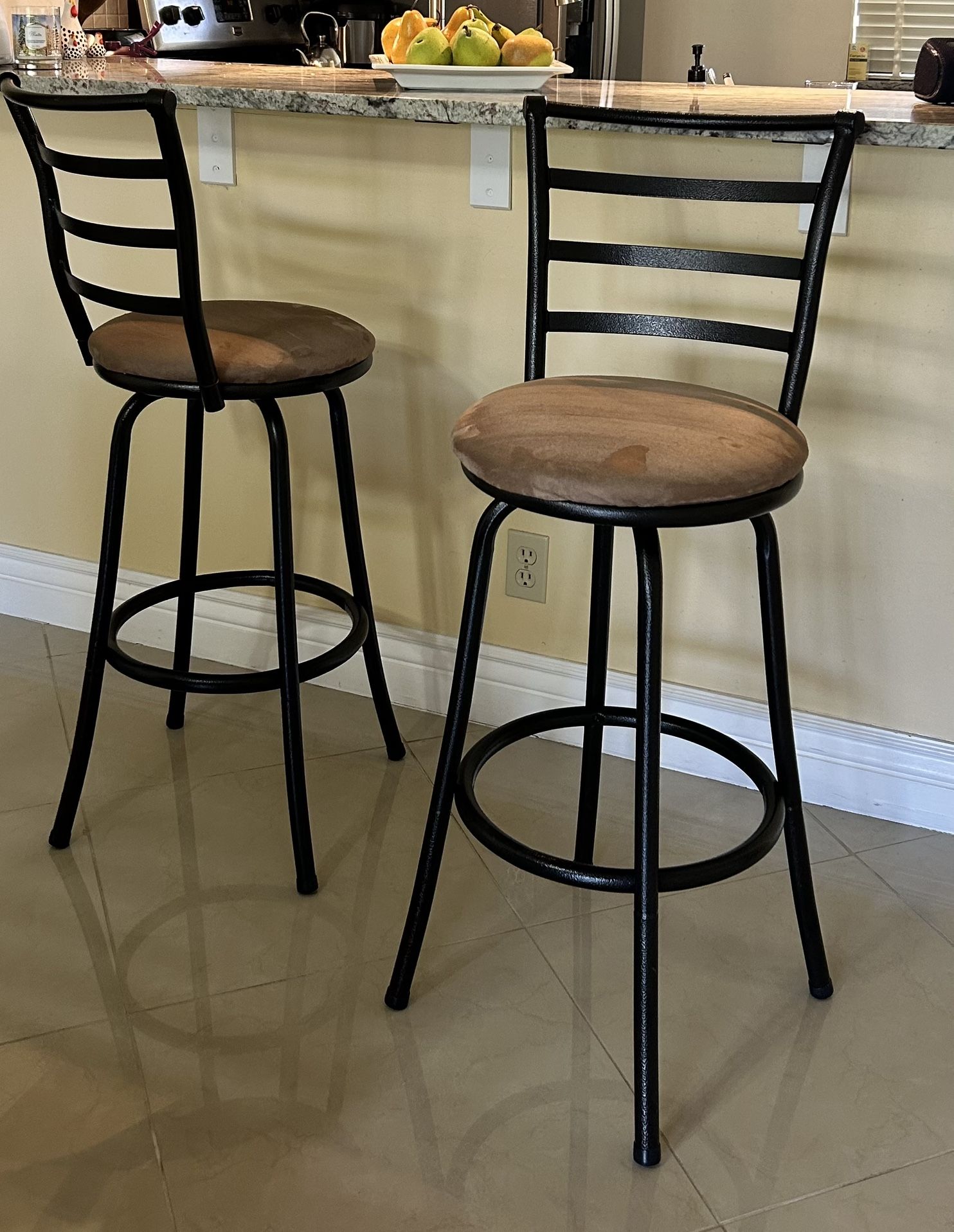 Padded, Rotating Bar Stools