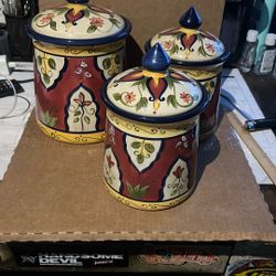 authentic VTG Pier 1 imports storage cannisters