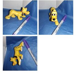 Vintage Disney Japan Walking Pluto Porcelain Figurine