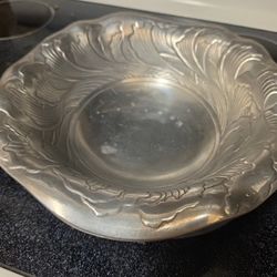 Vintage 1981 Arthur Court Serving Bowl “Waves” Design