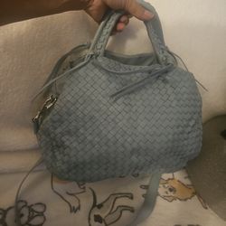 Baby Blue Lthr Weave Cristopher Kohn