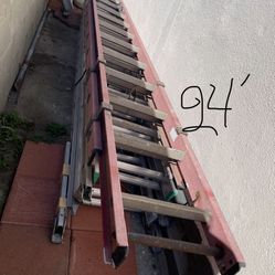 Good Condition, 24 Feet Fiberglass Ladders 