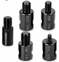 Angle Grinder Adapter,5/8-11 to 1/4-20/M10/M14/1/2-20 & 2" Extension Shaft Fits 5/8"-11 Angle Grinder,Grinder,Polishers,and Rotary Tool Spindle Conver