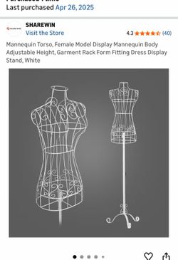 ***Mannequin Form.. Like New***