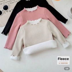 SHEIN Toddler Girl Long Sleeve Pack Fleece Lined 2T