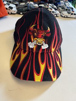 Monster Jam El Toro Loco Flame Baseball Cap Hat Orange Adjustable
