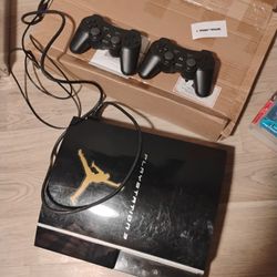 PlayStation 3 2 Controllers And Three Games $40